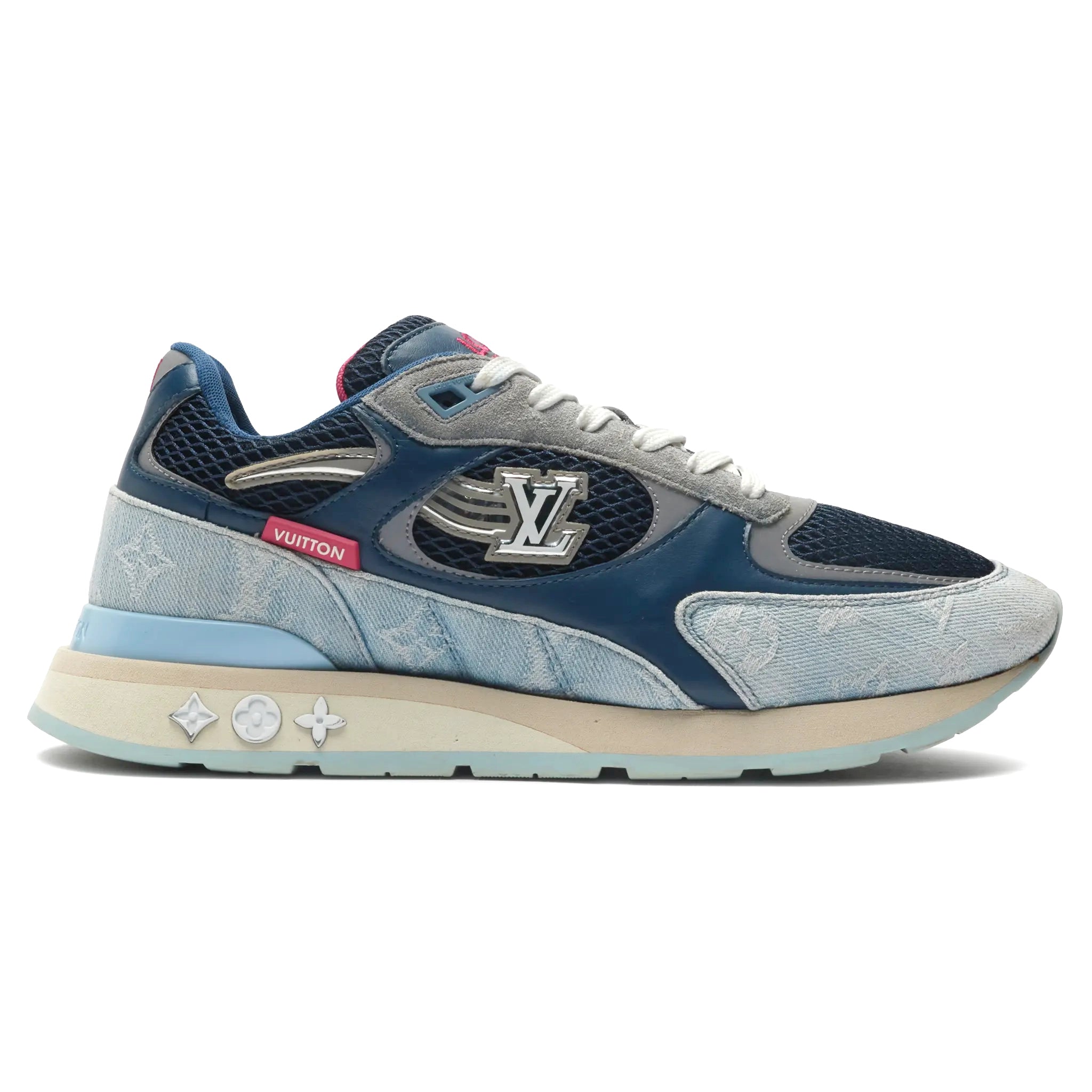 Side View of Preloved - Louis Vuitton LV Run Away Blue Sneaker 1ABFCI